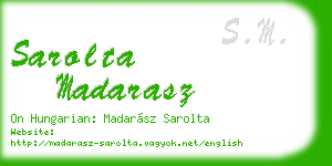 sarolta madarasz business card